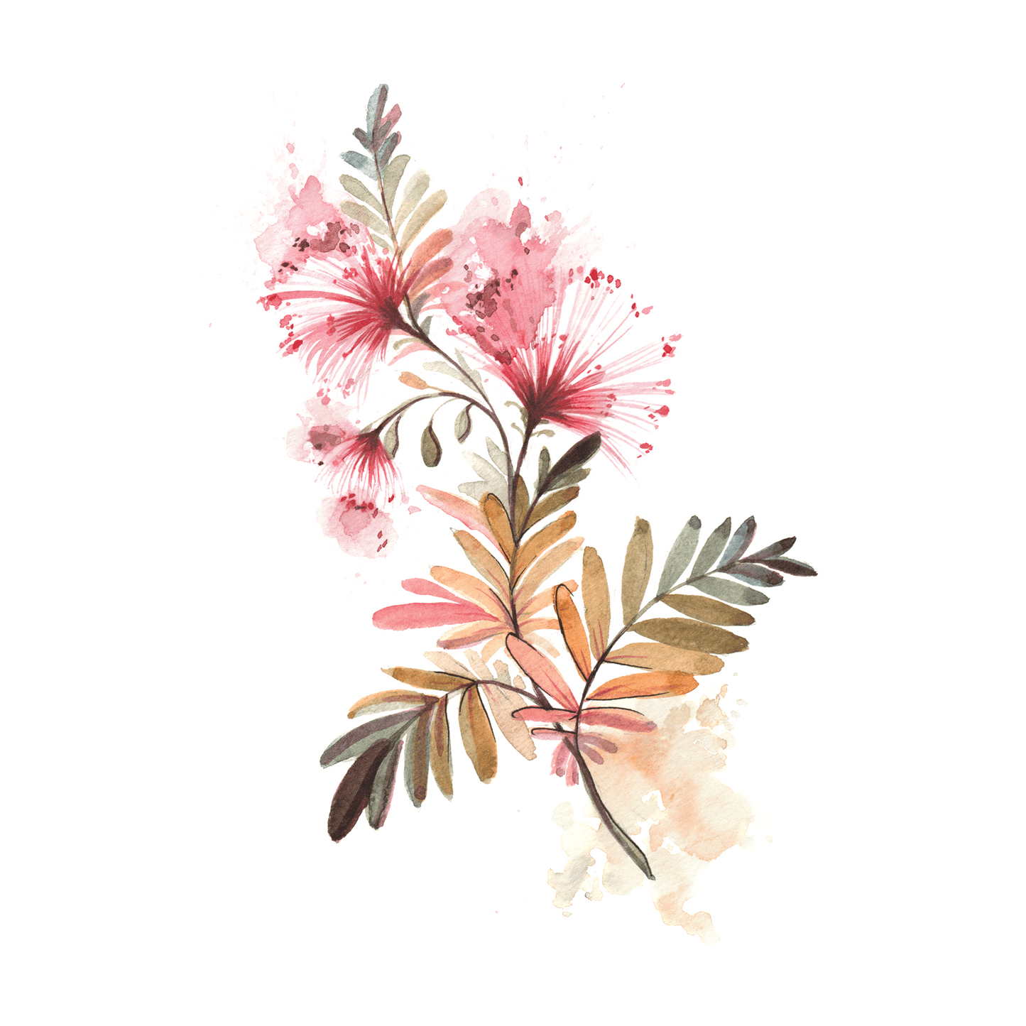 Temporary tattoo "Watercolor bouquet"