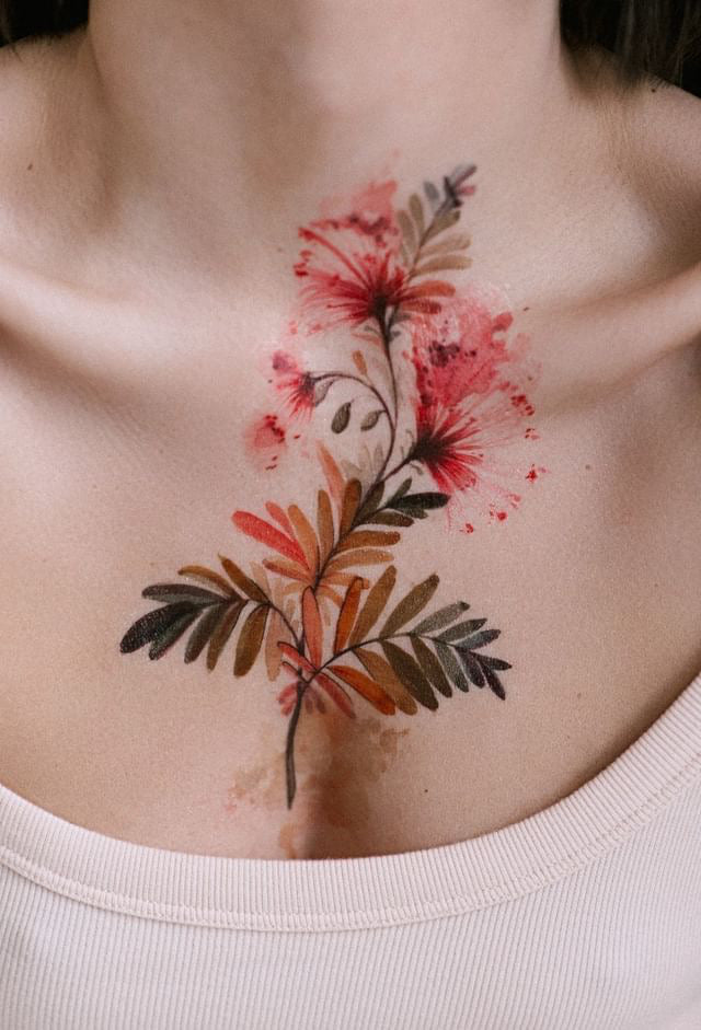 Temporary tattoo "Watercolor bouquet"