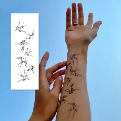 Temporary tattoo "Swallows"