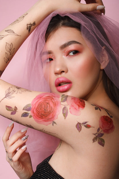 Temporary tattoo "Elegant peony"